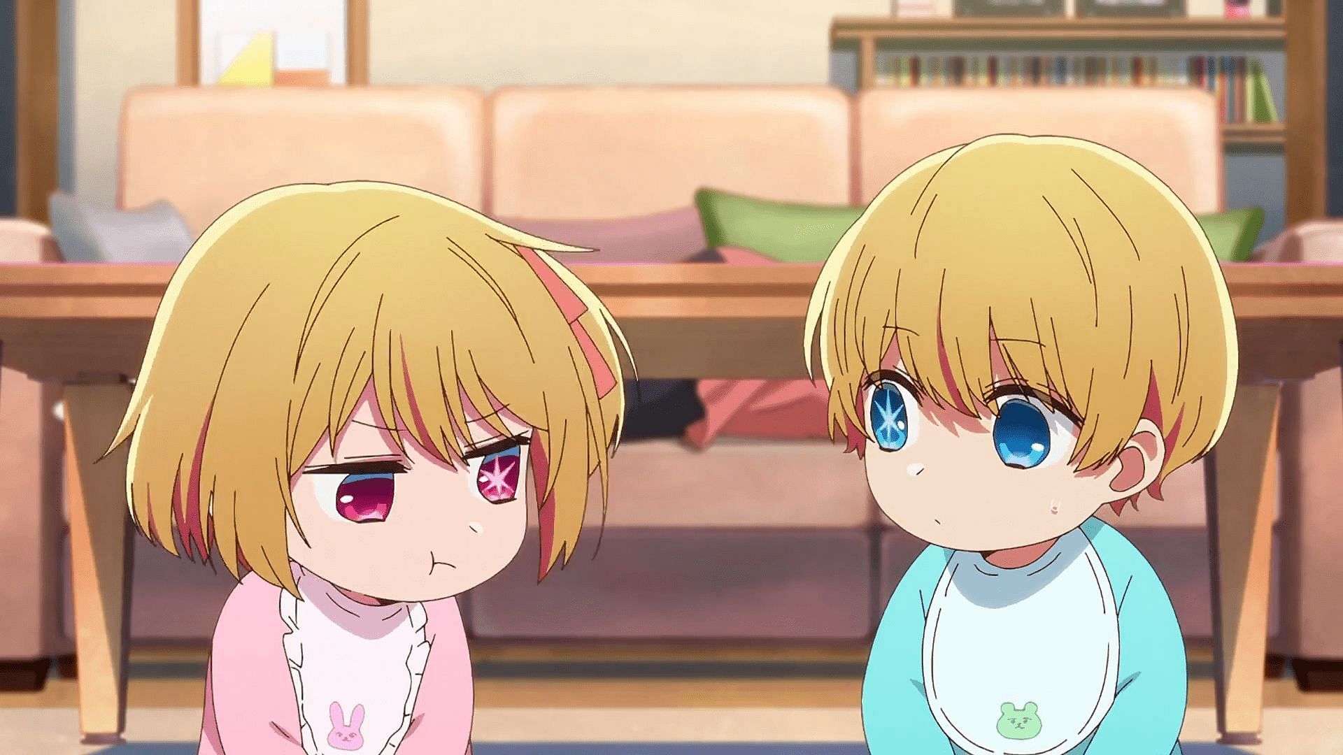 Ruby and Aqua as seen in Oshi no Ko episode 1 (Image via Doga Kobo)